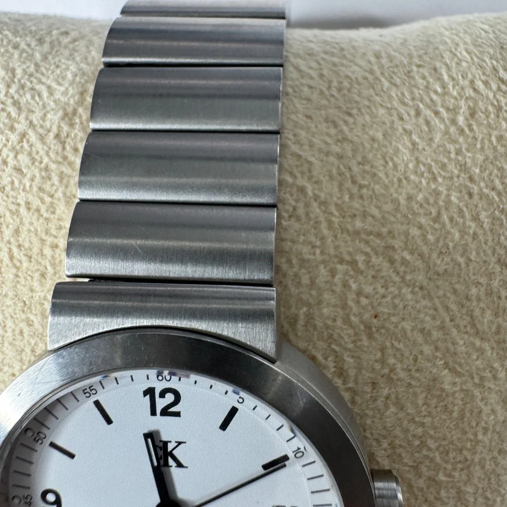 Calvin Klein‎ Swiss made quartz watch white dial stainless steel